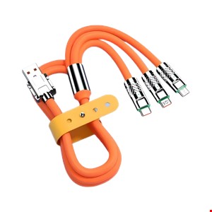 کابل شارژ 3 در 1 (6A/120w/USB to M+L+C) Fast Charging